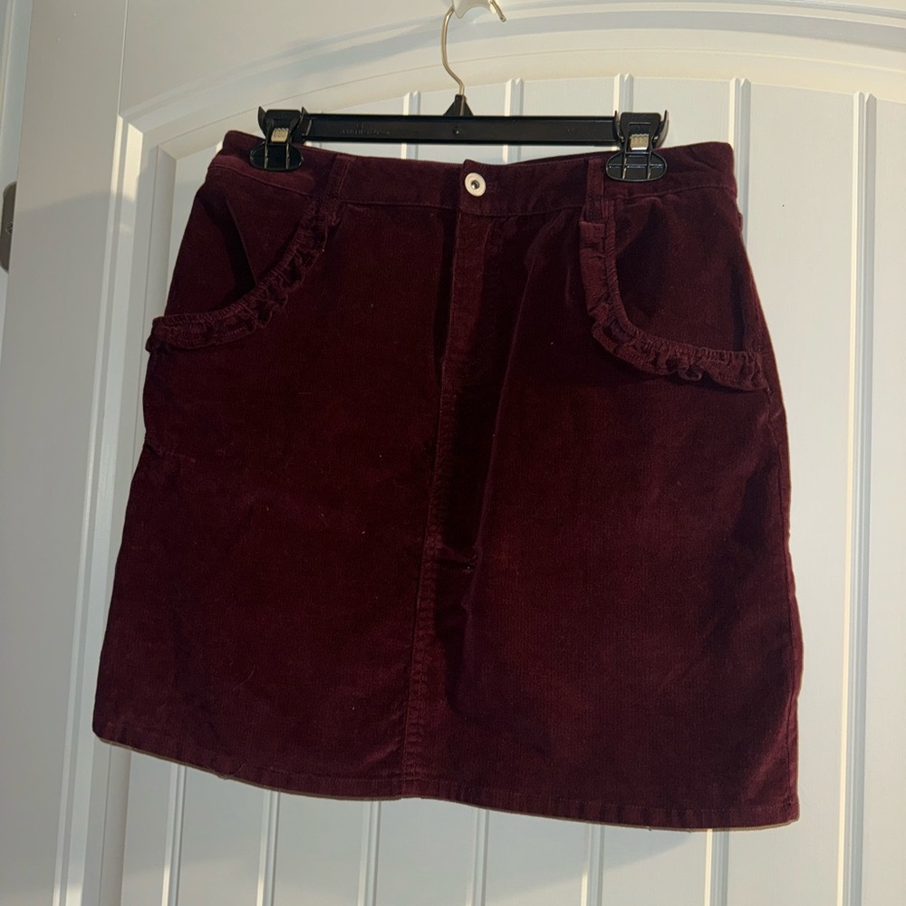 CeCe Red Mini Skirt Casual Style